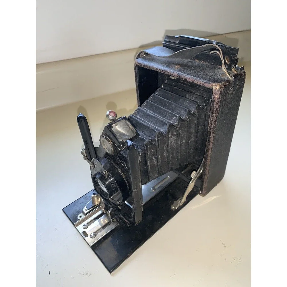 Antique Vintage Folding Camera Vario Rodenstock Munchen 1:6.5 f = 13.5 cm